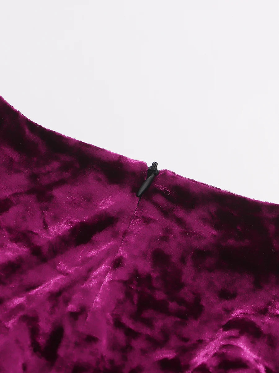 Purple Velvet Gown