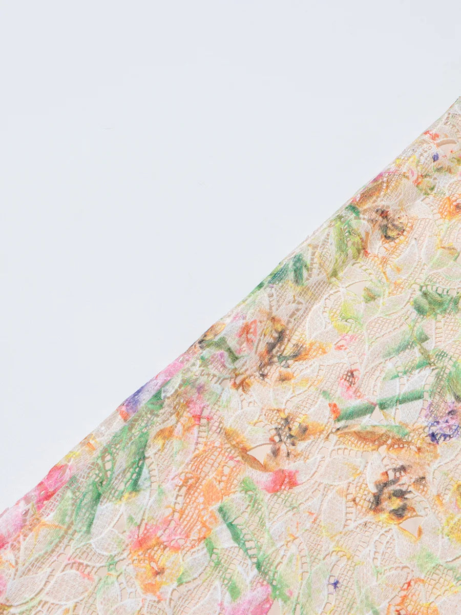 Floral Embroidery Lace Dress