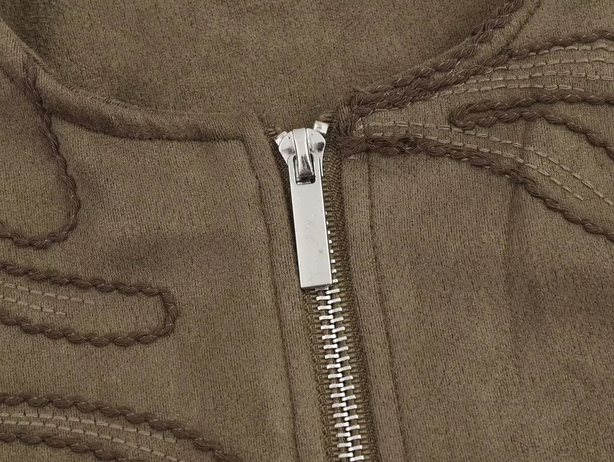 Embroidery Bomber Jacket