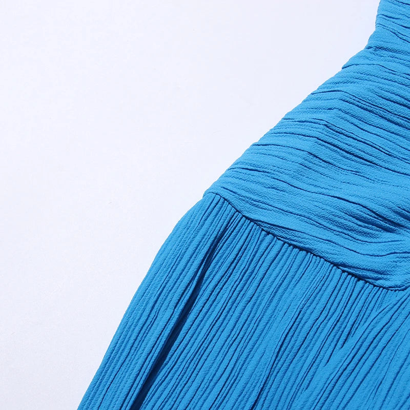Plisse Cocktail Gown