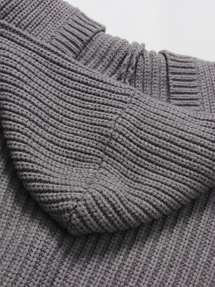 Grey Hooded Cardigan