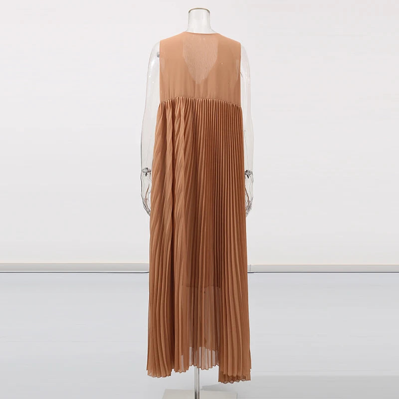Pleated Maxi Dress