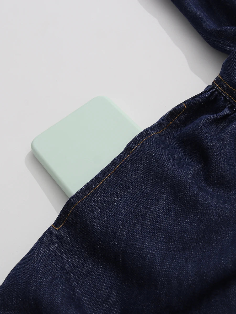 Belted Denim Mini Dress