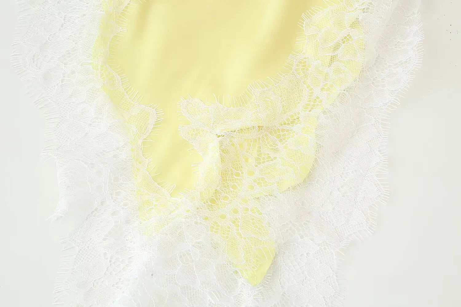 Asymmetrical Lace Trim Mini Dress