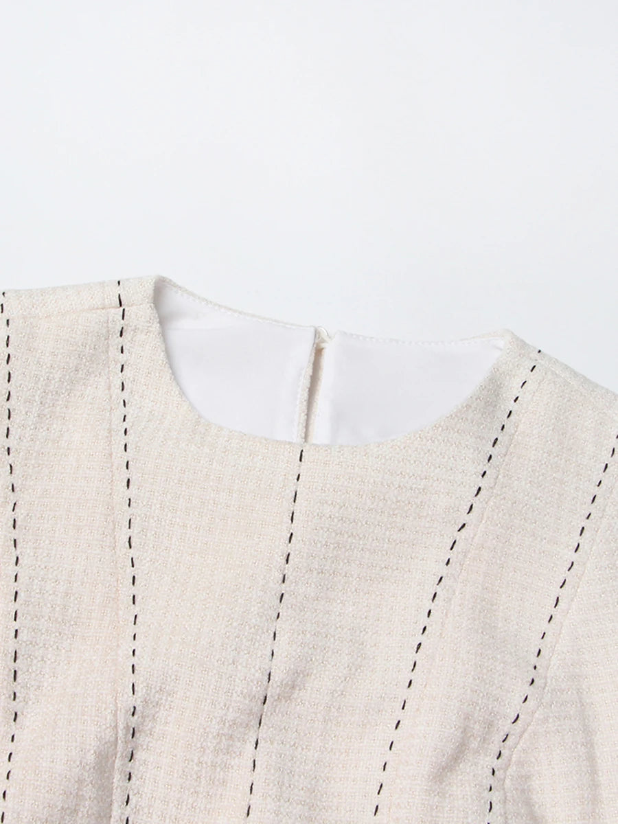 O Neck Midi Dress