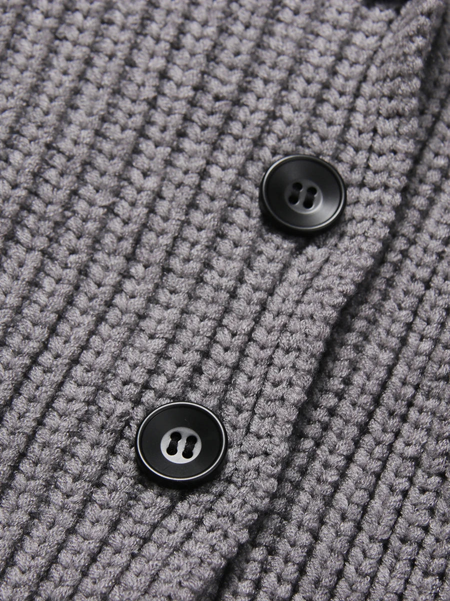 Grey Hooded Cardigan