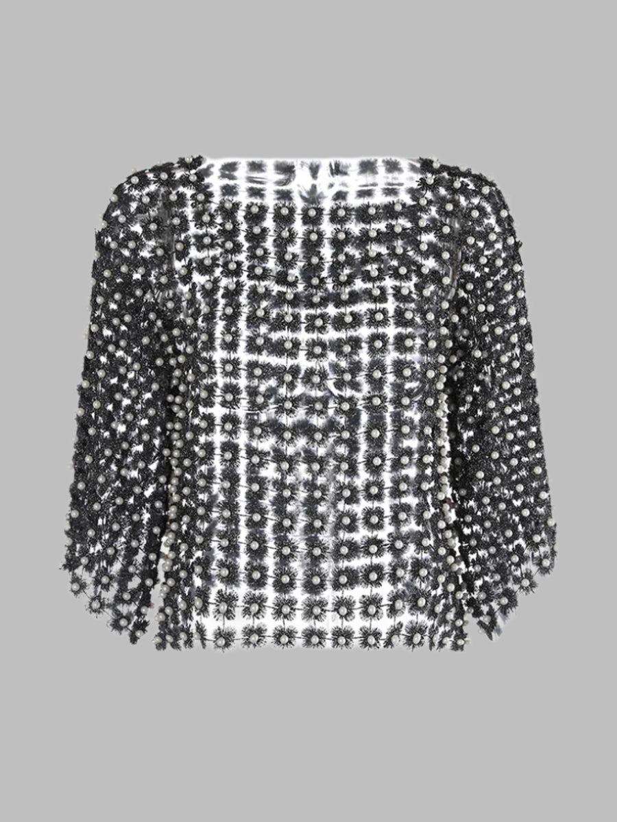 Patchwork Pearls Top