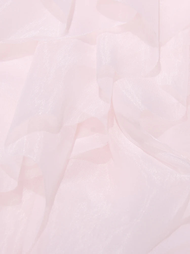Tiered Ruffles Mesh Dress