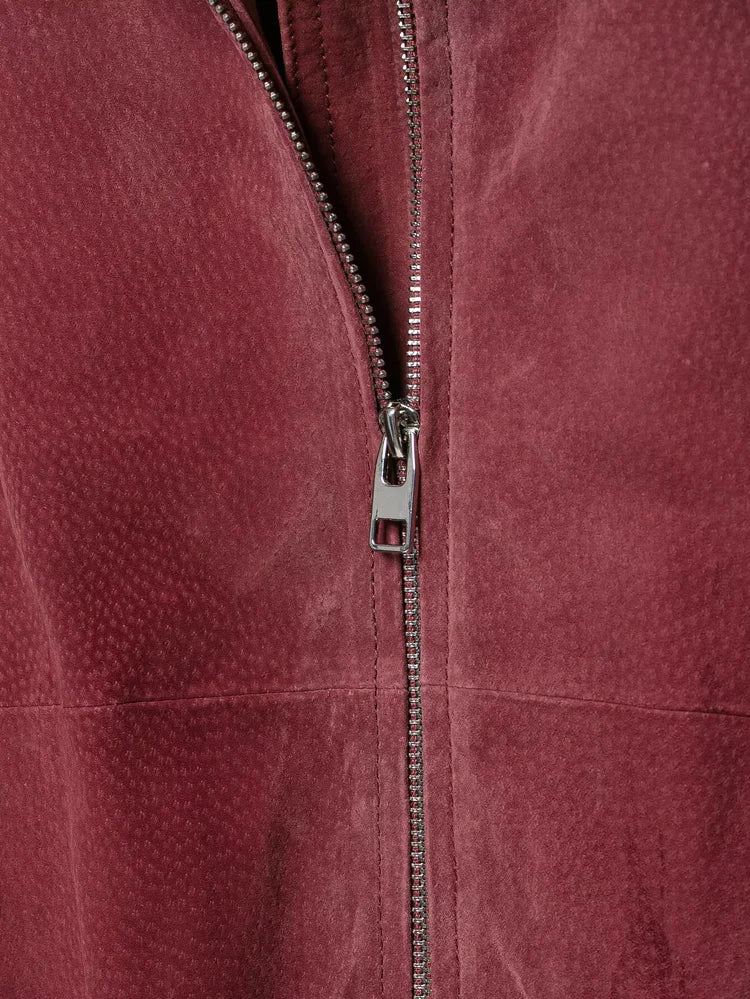 Dusty Pink Suede Jacket