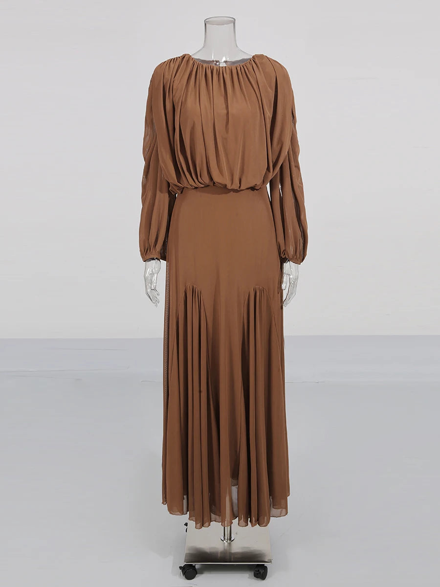 Round Neck Maxi Dress