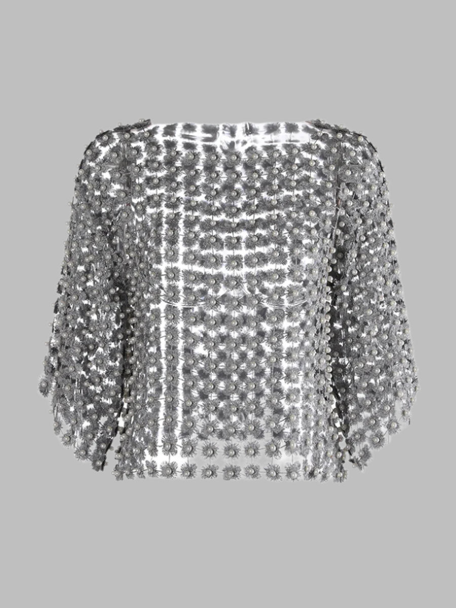 Patchwork Pearls Top