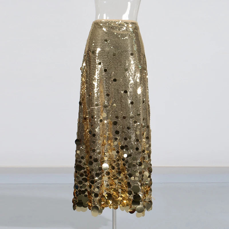 Sequins Midi Skirt