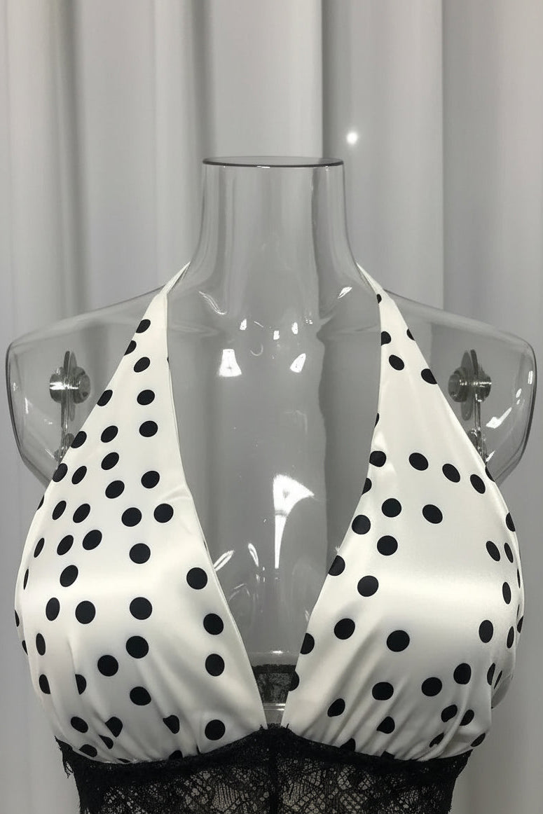 Polka Dot and Lace Dress