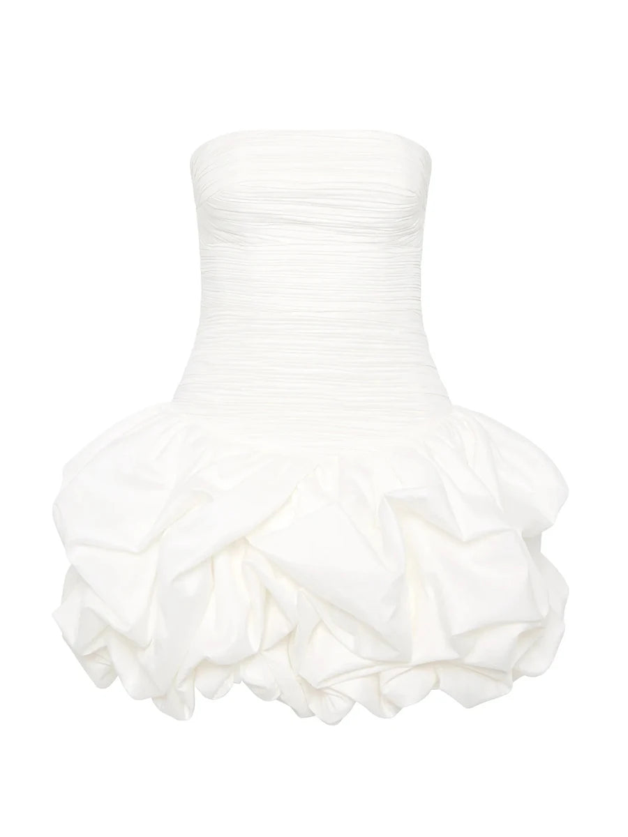 Shirred Puff Mini Dress