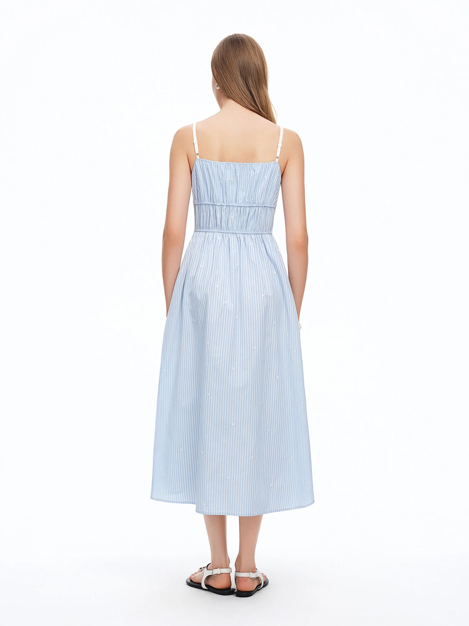 Cotton Blend Midi Dress