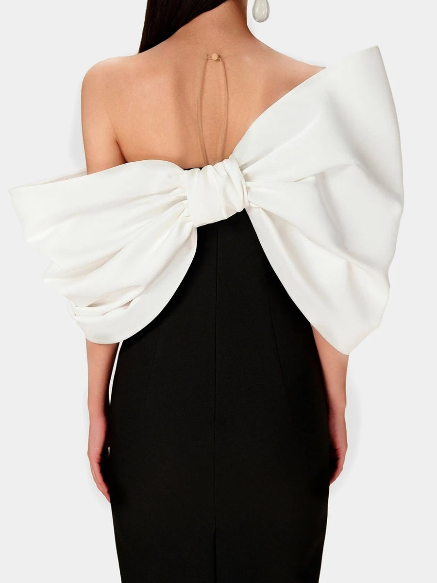 Bowknot Sleeve Dress