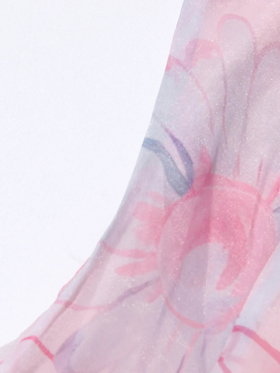 Floral Pink Mini Dress