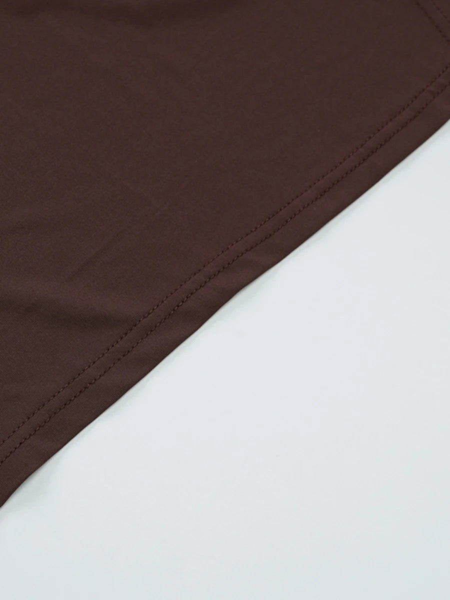 Brown Ruched Dress