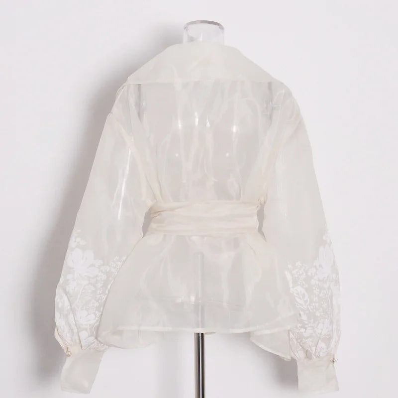 Chiffon Belted Blouse