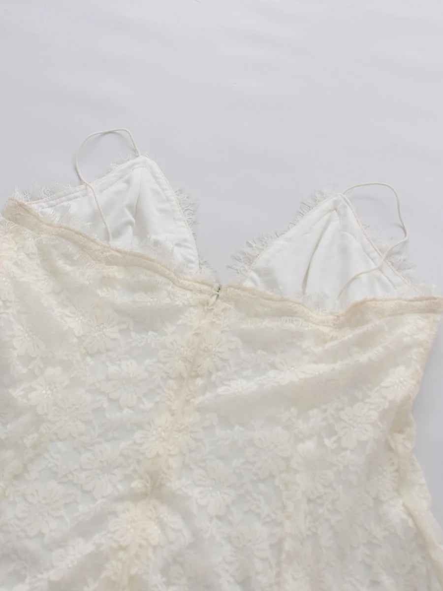 Floral Lace Dress With Cape