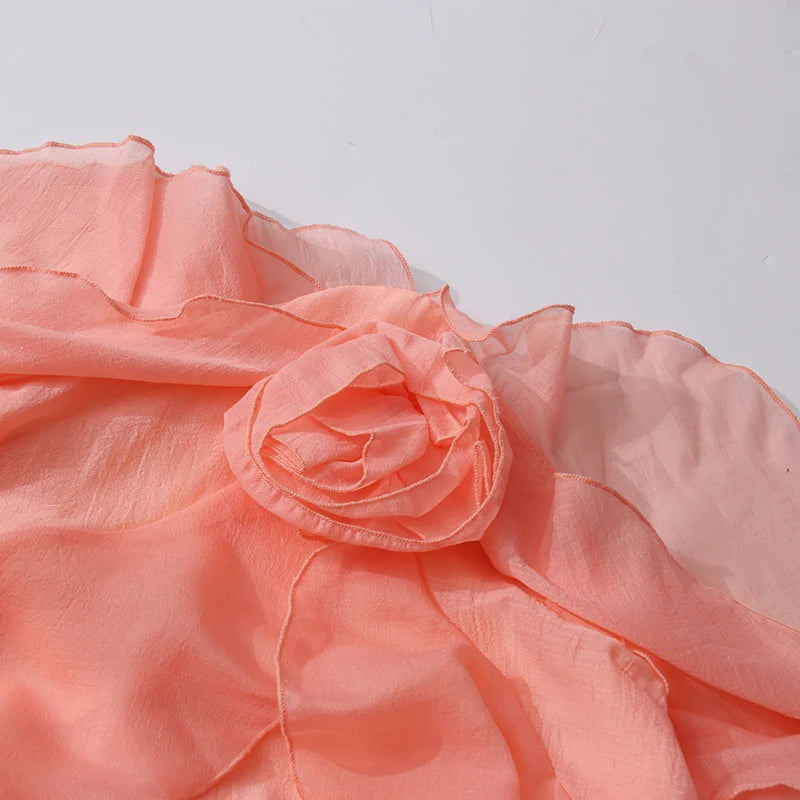 Cascading Ruffles Mini Dress