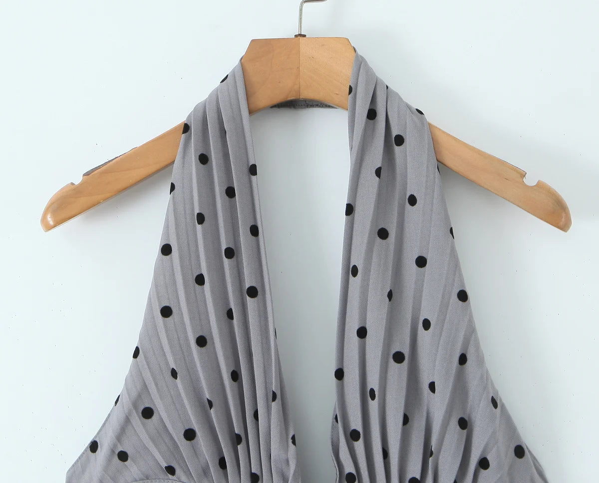 Polka Dot Halter Dress