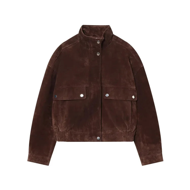 Faux Suede Brown Jacket