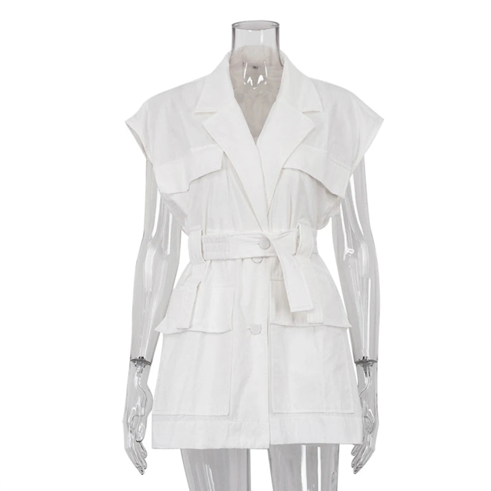 Belted Oversized Vest