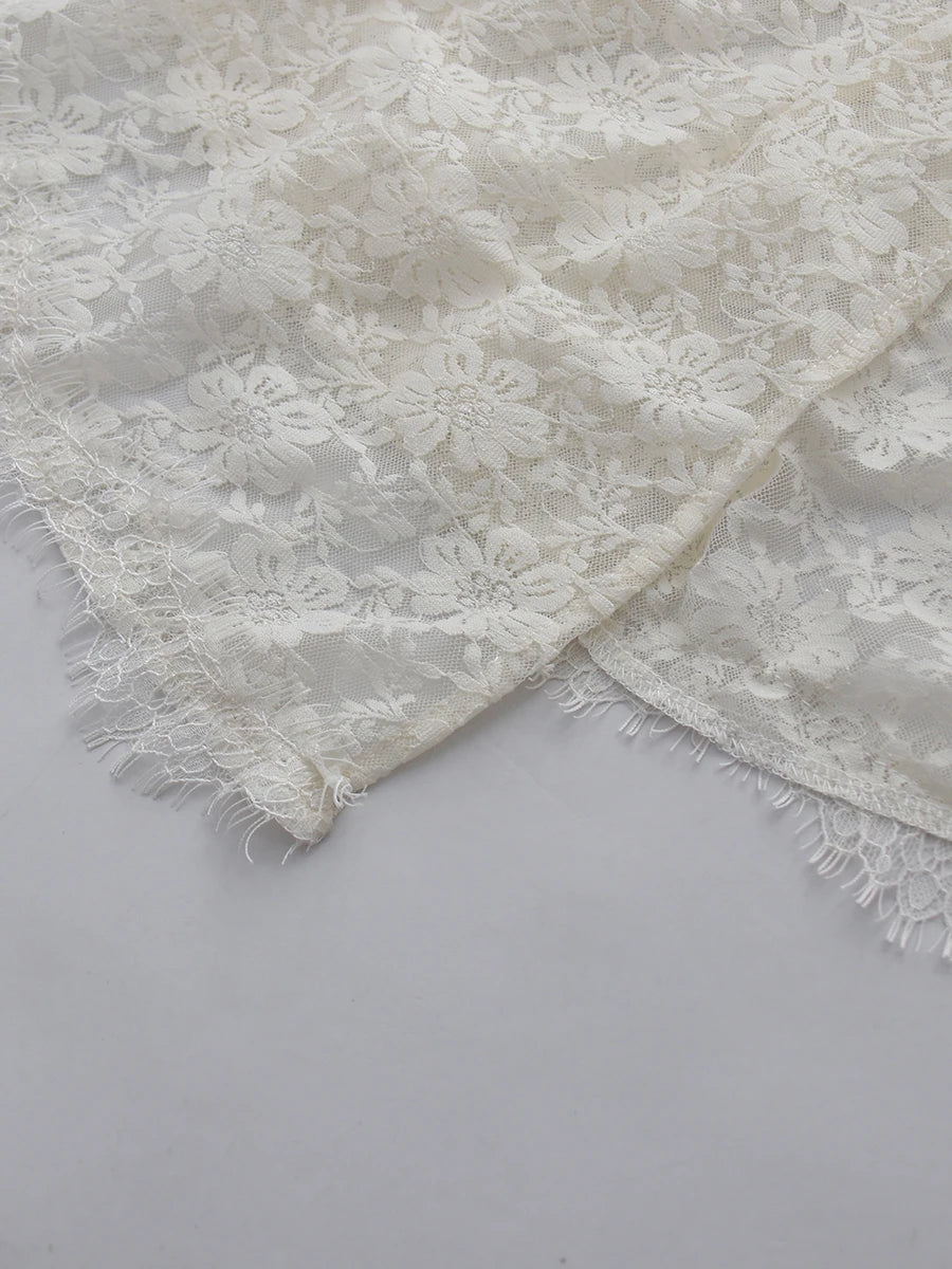 Floral Lace Dress With Cape