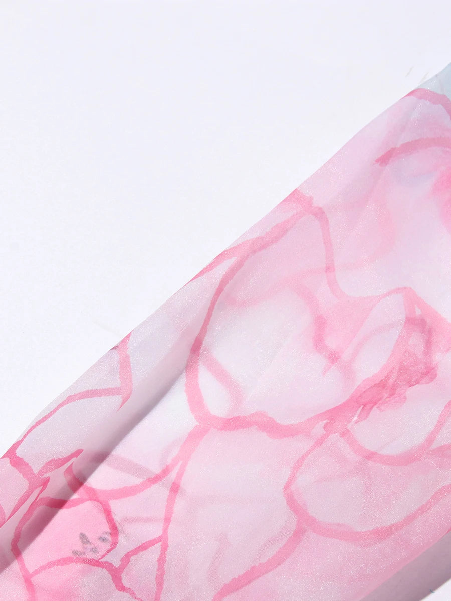 Floral Pink Mini Dress