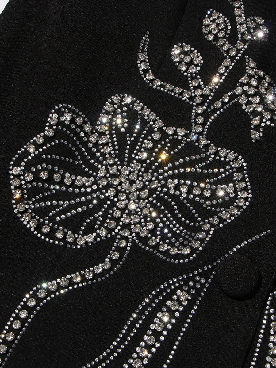 Rhinestone Bead Blazer