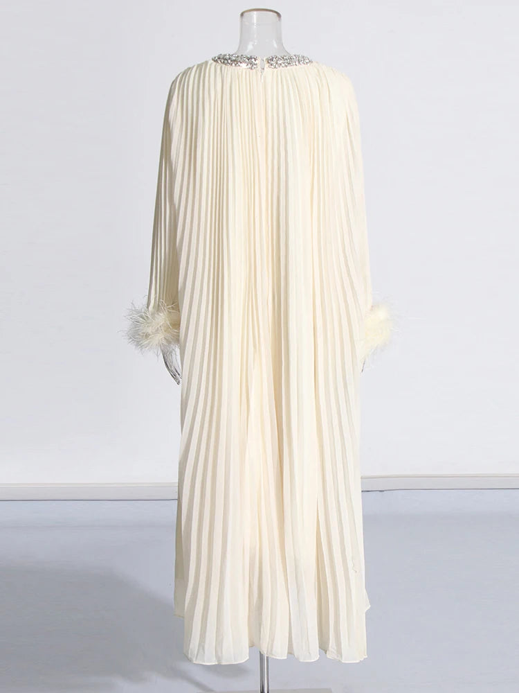 Feather Cuff Dress