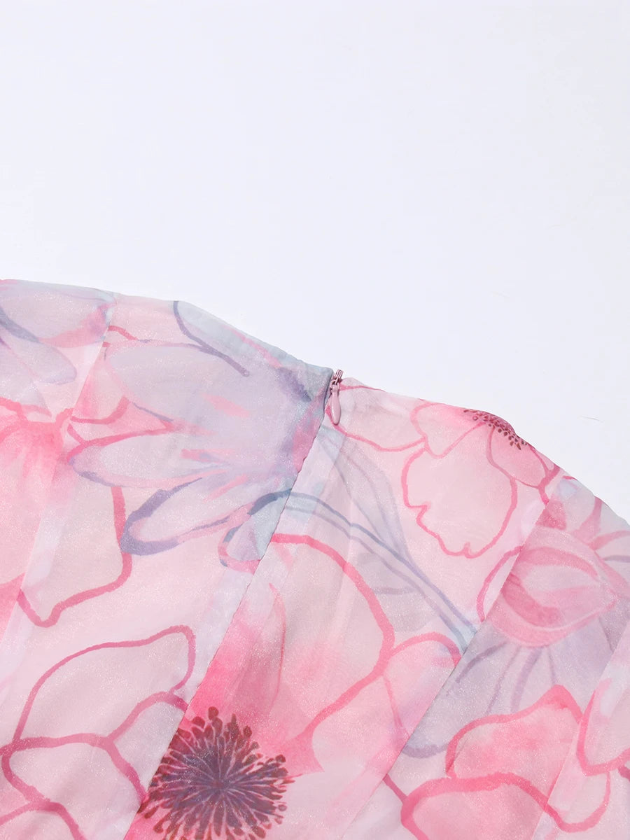 Floral Pink Mini Dress