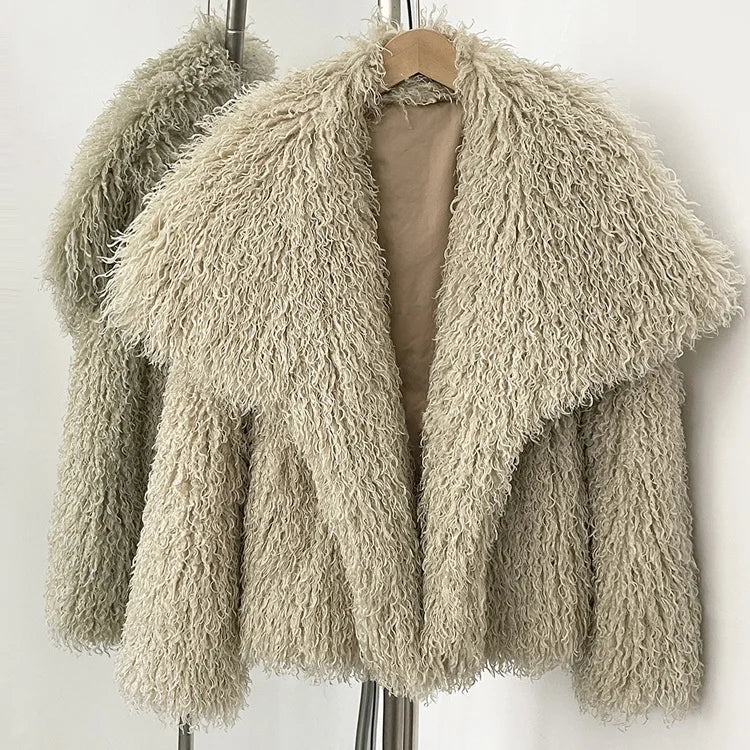 Faux Mongolian Wool Jacket