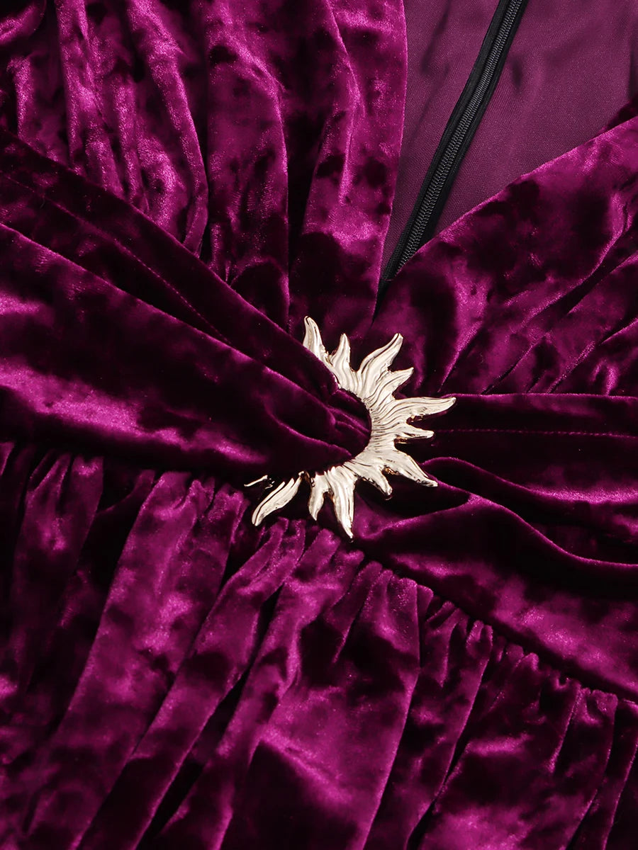 Purple Velvet Gown