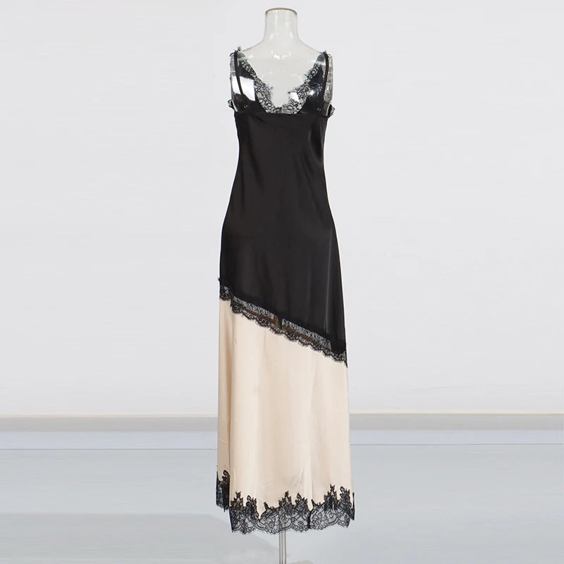 Lace Trim Maxi Dress