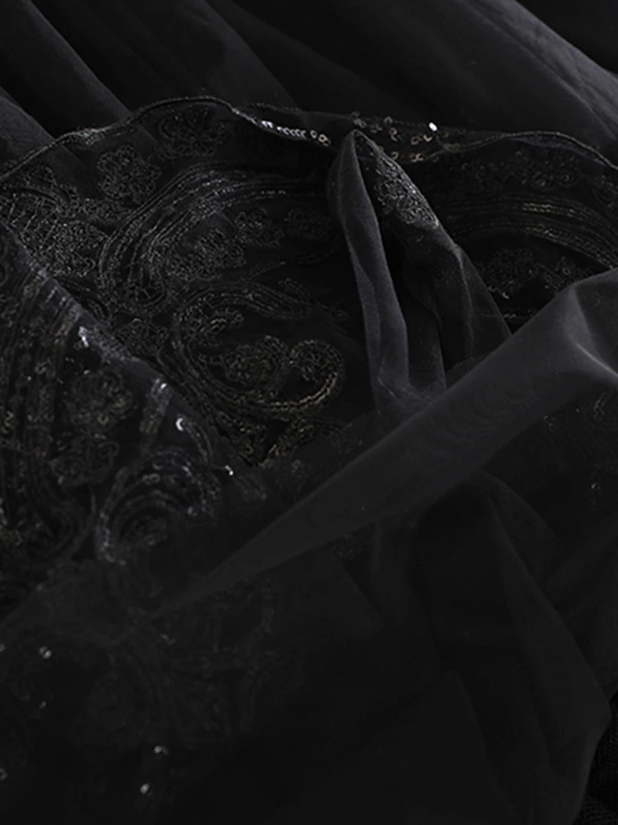 Sequins and Mesh Skirt