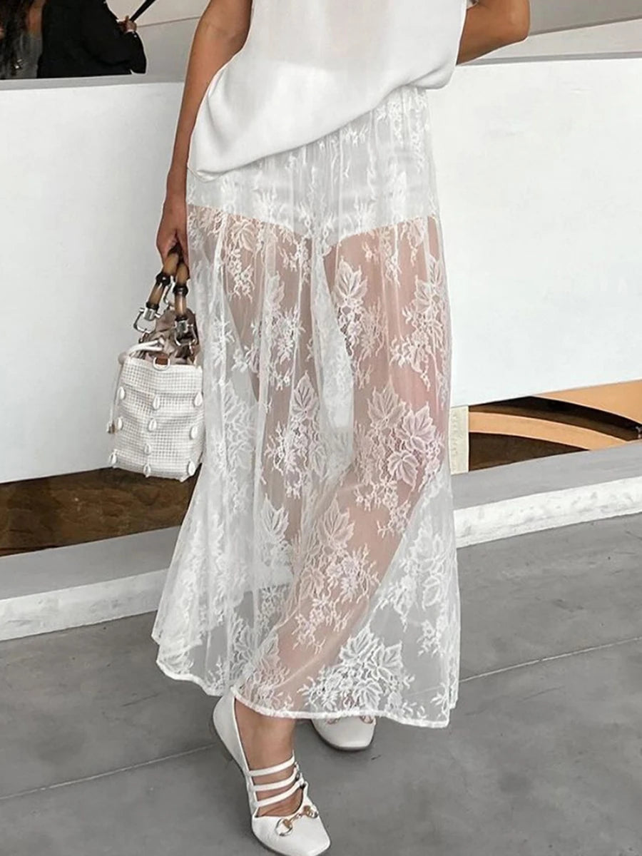 Lace Midi Skirt