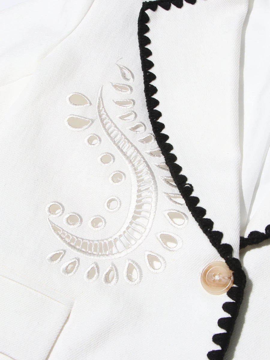 Embroidered Blazer
