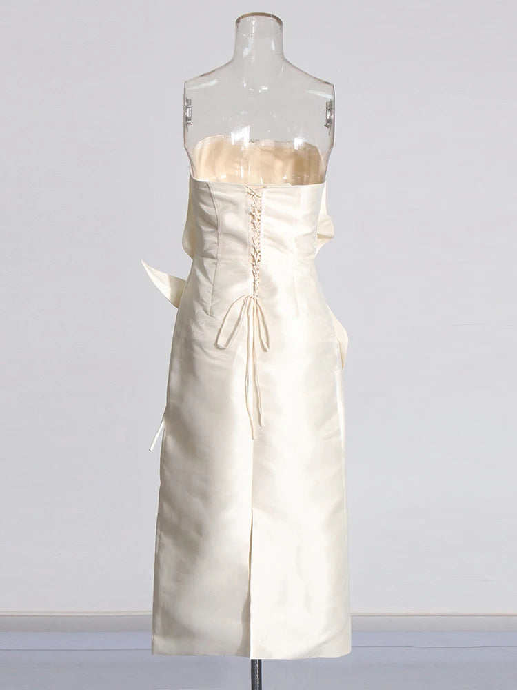 Appliques Strapless Dress