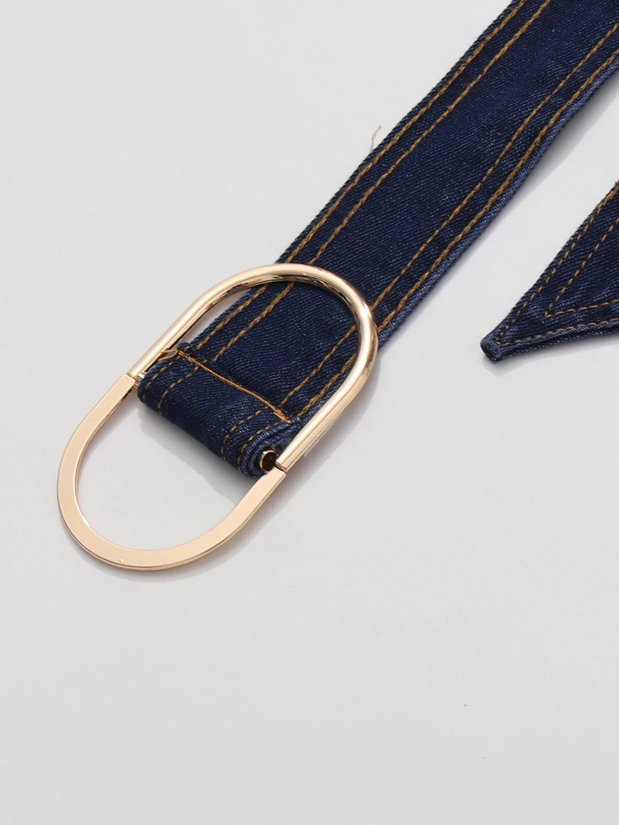Belted Denim Mini Dress