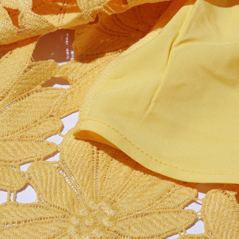 Embroidered Lace Skirt Set