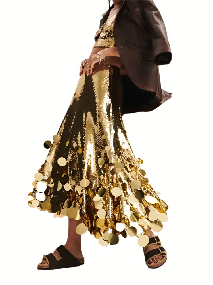 Sequins Midi Skirt