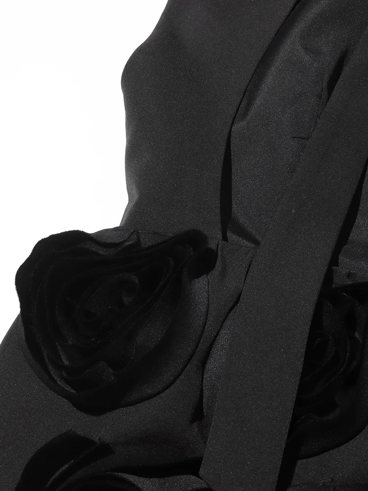 Open Back Appliques Dress