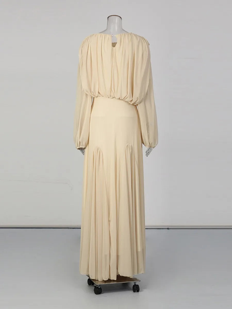 Round Neck Maxi Dress