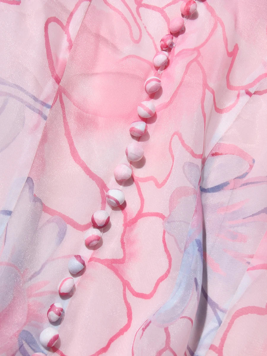 Floral Pink Mini Dress