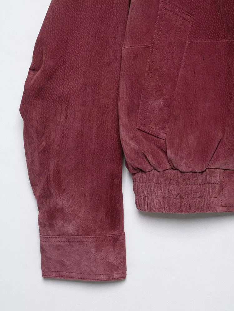 Dusty Pink Suede Jacket