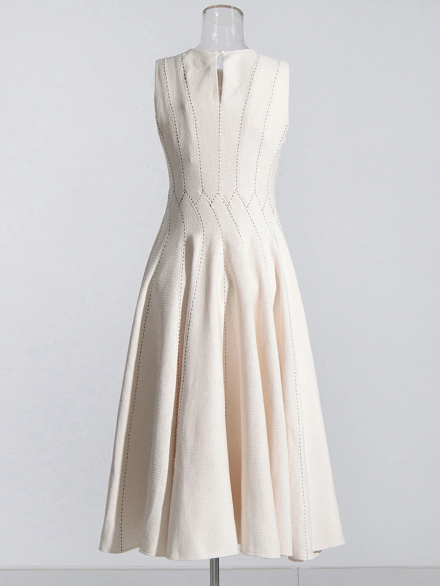 O Neck Midi Dress