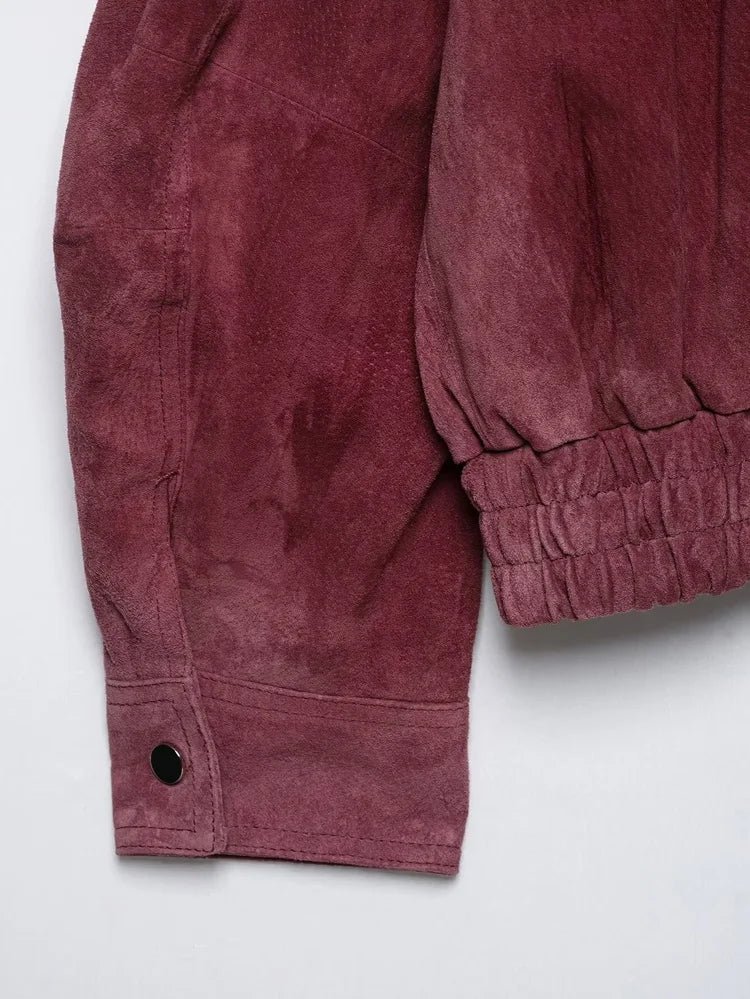 Dusty Pink Suede Jacket