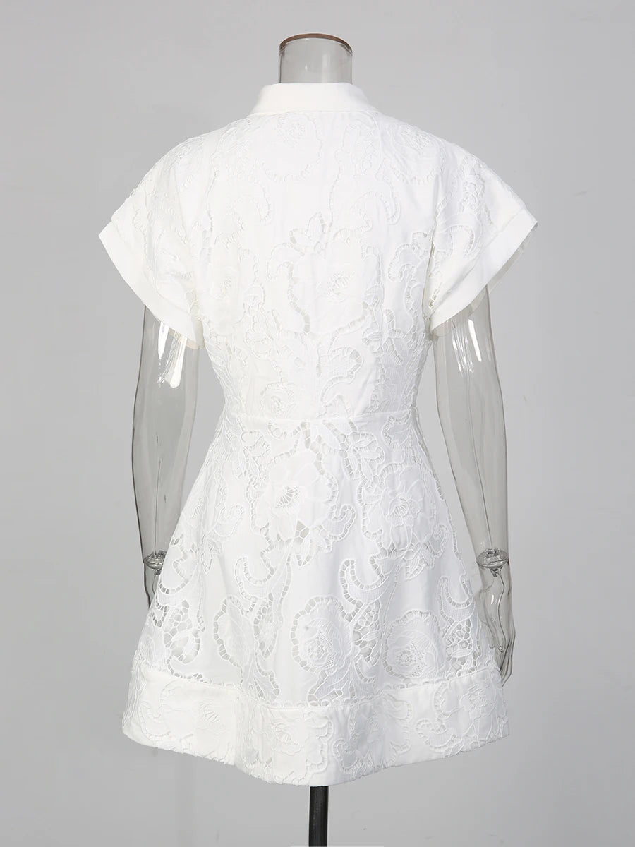 White Embroidery Dress